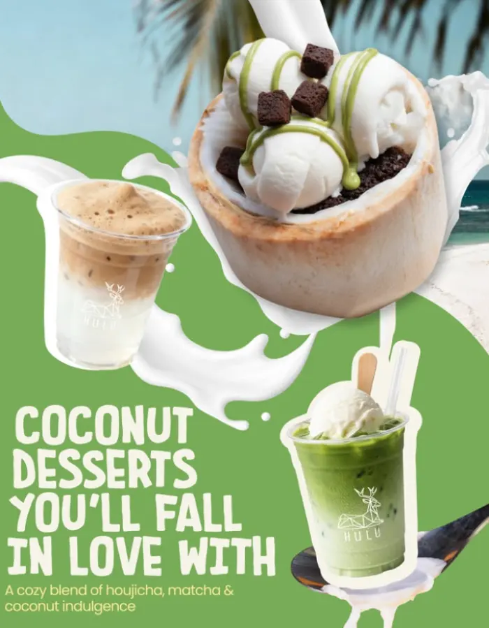 Coconut matcha desserts
