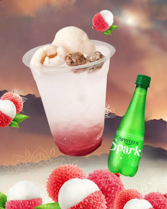 Lychee sparkling drink